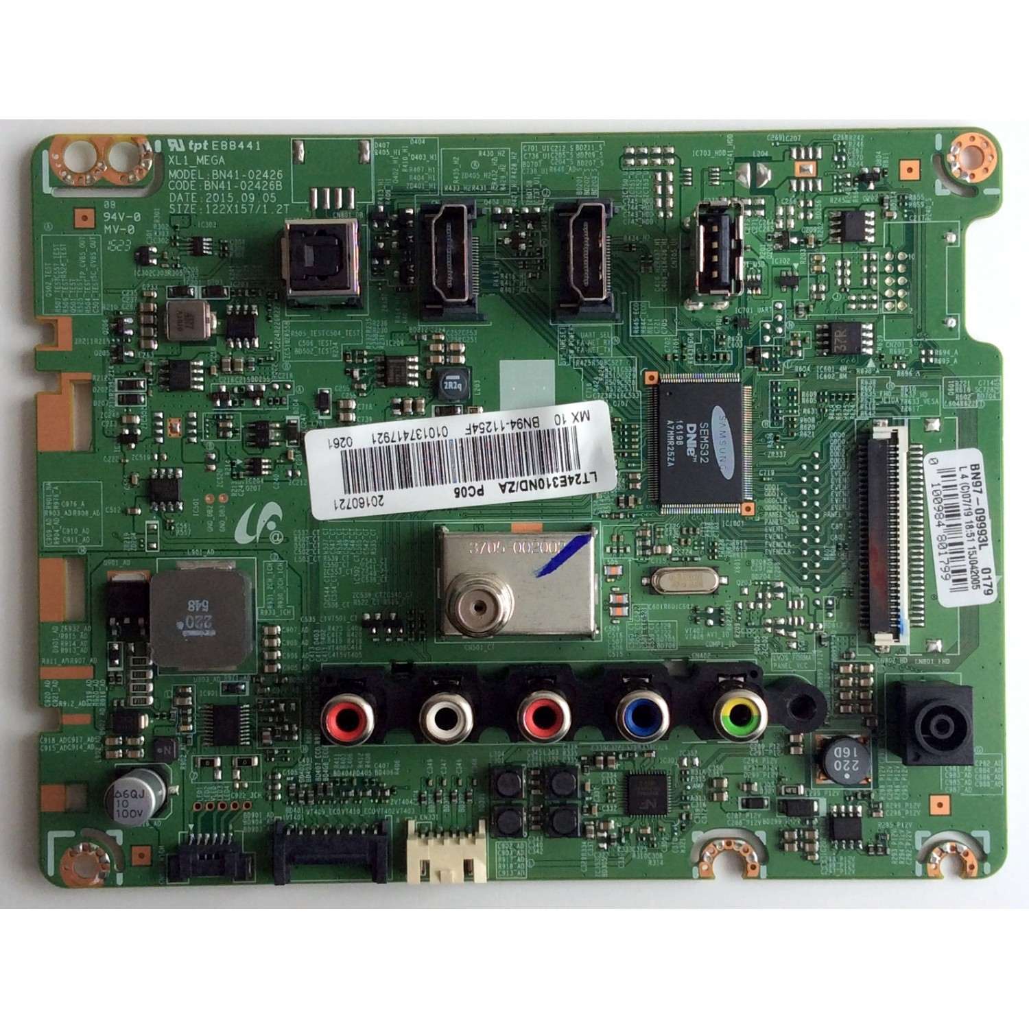 MAIN FUENTE (COMBO) PARA TV SAMSUNG / NUMERO DE PARTE BN94-11254F / BN41-02426B / BN97-09993L / BN9411254F / PANEL V236BJ1-LE2 REV.C7 / MODELO LT24E310ND/ZA NA02